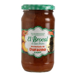 Mermelada Durazno El Brocal Light Frasco 400 gr