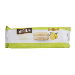 Alfajor Sabor Limon Sin Culpa Paq 210 grm