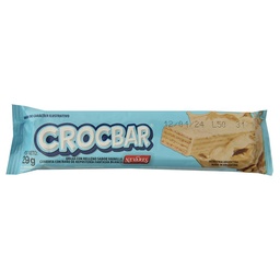 Oblea Rellena Bañada en Chocolate Blanco Crocbar 29g