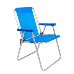 Silla de Playa Descansar Morris Aluminio Plegable Celeste