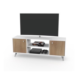 Rack Tv Dielfe 140 cm Blanco Roble Miel