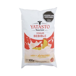 Yogur Bebible Entero Sabor Durazno Yatasto 900g