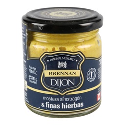 Mostaza Brennan´s Dijon Al Estragón & Finas Hierbas Frasco 175 gr