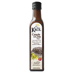 Aceite Mezcla Canola y Chía Virgen Krol   Botella 250 ml