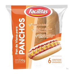 Pan para Panchos de Viena Facilitas 230g