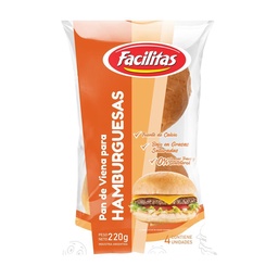 Pan de Hamburguesas de Viena Facilitas 220g