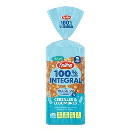 Pan Salvado con Cereal y Legumbres Facilitas 360g
