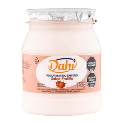 Yogur Batido Entero Sabor Frutilla Dahi 170g