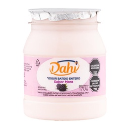 Yogur Batido Entero Sabor Mora Dahi 170g