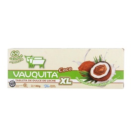 Tableta de Dulce de Leche Coco Vauquita 140 grm