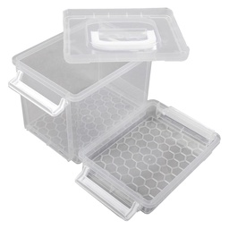 Caja Organizadora x2 Transparente 17X19x14 cm