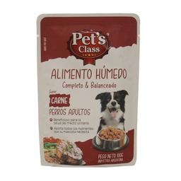 Alimento para Perros Adultos Sabor Carne Pets Class 100g