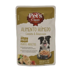 Alimento para Perros Adultos Sabor Pollo Pets Class 100g