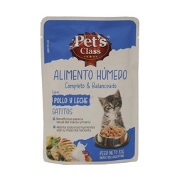 Alimento para Gatitos Sabor Pollo y Leche Pets Class 85g