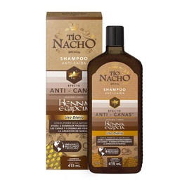 Tío Nacho Shampoo Henna Egipcia Efecto Anti Canas 415 ml