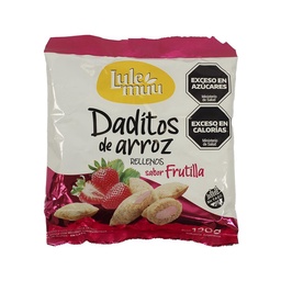 Daditos de Arroz Sabor Frutilla Lulemuu 120g