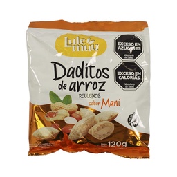 Daditos de Arroz Sabor Maní Lulemuu 120g