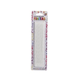 Pack x 24 Velas Tornillo Finitas de 17cm Blancas