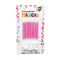 Pack x 10 Velas Magicas Magentas