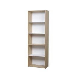 Biblioteca Ricchezze Mesina 180 cm Roble Miel Blanco