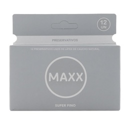 Preservativos de Latex Super Fino Maxx Cja 12 uni