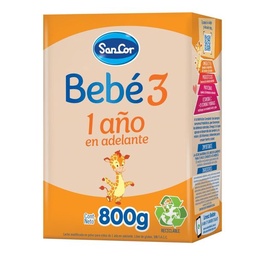 Leche E/polvo Bebe 3 Sancor Est 800 grm