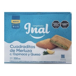 Cuadraditos de Merluza con Espinaca Inal Paq 330g