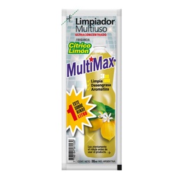 Limpiador Multiuso Concentrado para Diluir Cítrico Limón Rinde 1 Litro x 35ml