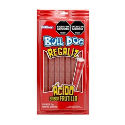 Caramelos Acidos Sabor Frutila Bull Dog 75g