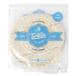 Tortillas Exta Gde x 8 un- . Bsa 400 grm