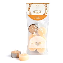 Tea Lights x 6 Unidades Coco Vainilla  Organic