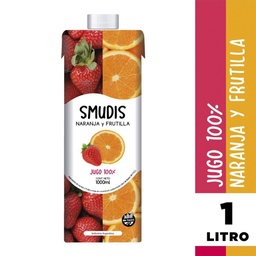 Jugos de Naranja y Frutilla Smudis 1l