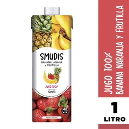 Jugo de Banana Anana y Frutilla Smudis 1l