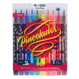Marcadores Pta Pincel x10 Pastel . . .