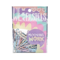 Clips Paper Mooving Work We Are Pastels 33mm 60 Unidades