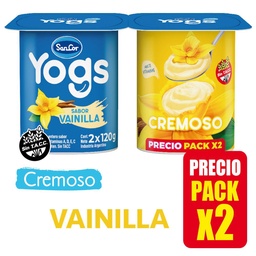 yog.bat.ent.cremos Vainilla Sancor Yogs Pot 240 grm