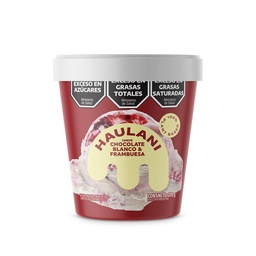 Helado Sabor Chocolate Blanco y Frambuesa Haulani 370g