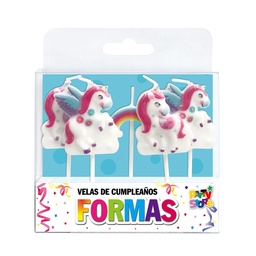 Pack x 5 Velas Formas Unicornio Sweet