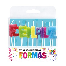 Pack x 11 Velas Formas Feliz Cumple