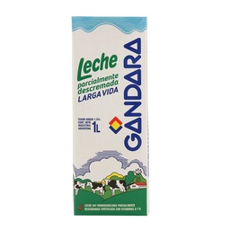 Leche Larga Vida Parcialmente Descremada Uat Fortificada Gandara 1l