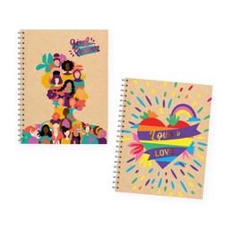 Cuaderno Onix 22x29 Tapa Dura 96Hr Kraft Inclusión Surtido 1 Unidad