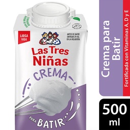 Crema de Leche Original para Batir Las Tres Niñas 500ml