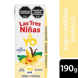 Yogur Batido Entero Sabor Vainilla Las Tres Niñas 190ml