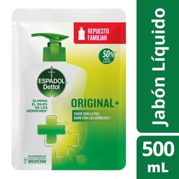 Jabón Líquido Repuesto Original Espadol 500 ml