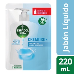 Jabón Líquido Repuesto Cremoso Espadol 220 ml
