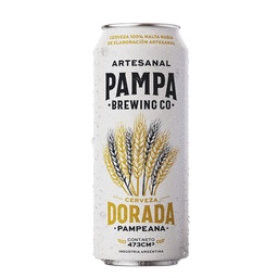 Cerveza Dorada Pampa Brewing Co   Lata 473 cc