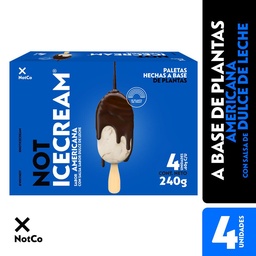 Paletas Heladas de Crema Americana Not Icecream 4 x 240 gr