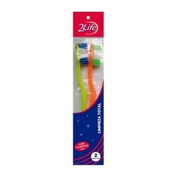 Cepillo Dental Adultos Limpieza Total 2Life x 2 uni