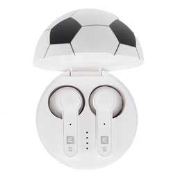 Auriculares Eurosound Es-fb1804-wb Pelota Fútbol Blanco y Negro