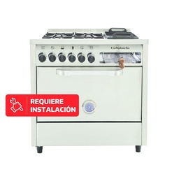 Cocina Industrial Usman 5 Hornallas Plata Carli4 85 cm